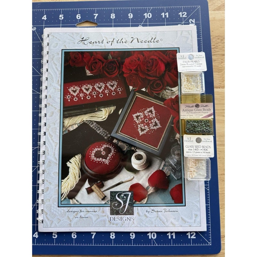 Heart Of The‎ Needle by SJ DESIGNS  Needlepoint Book w Bead Embellishments